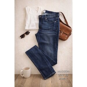 Hudson Colette Skinny Jeans Women Size 30 Mid Rise Dark Wash Stretch Denim NWOT